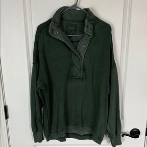 aerie Getaway Quarter Snap Sweatshirt.